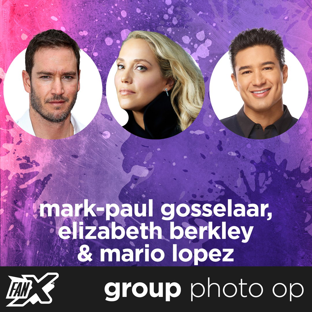 Group Photo Op w/Mark-Paul Gosselaar, Mario Lopez & Elizabeth Berkley
