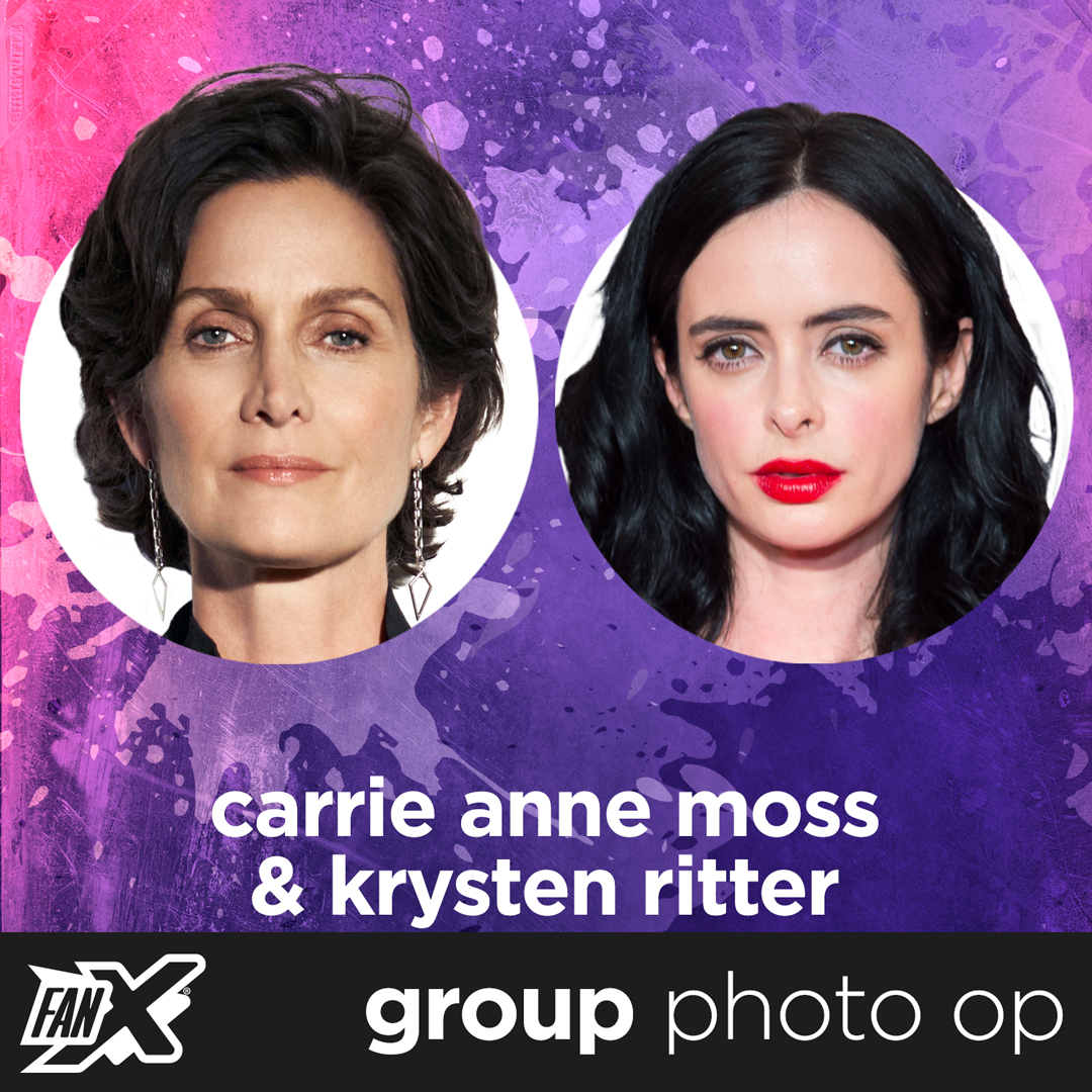 Group Photo Op with Carrie-Anne Moss & Krysten Ritter